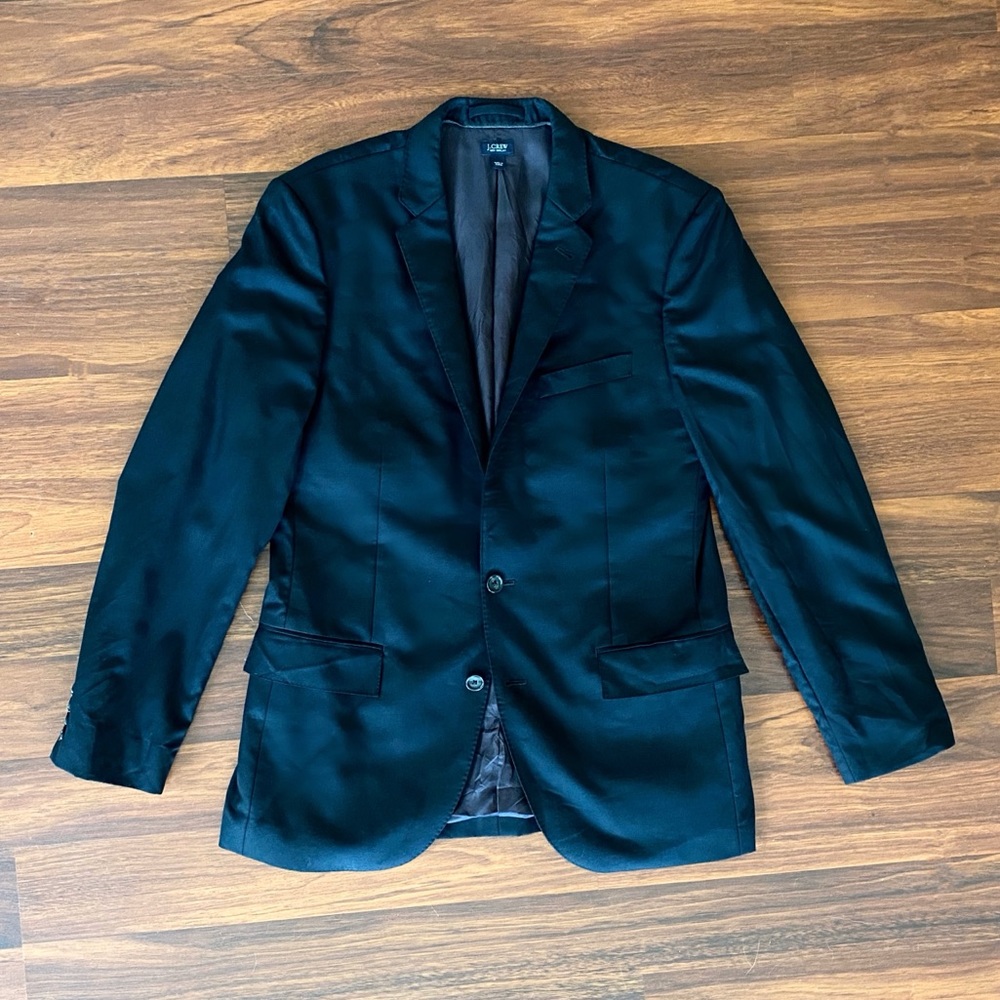 40R J Crew Ludlow Slim Fit Wool Black Jacket